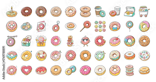 Vector birthday candle in doughnut illustration scalable graphic for celebrations and sweet treats