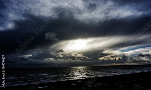 storm clouds over the sea