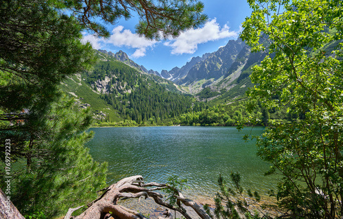 Štrbské Pleso, beautiful lake in tatras mountains, slovakia