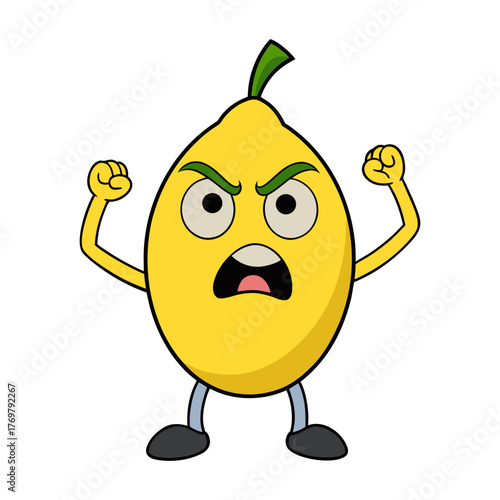 lemon shouting with angry face