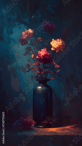 The Stillness of Withered Grace. Generative AI
