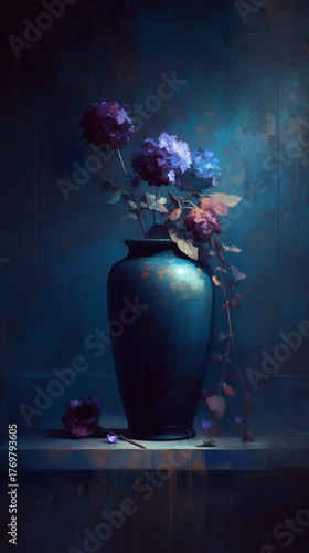 The Stillness of Withered Grace. Generative AI
