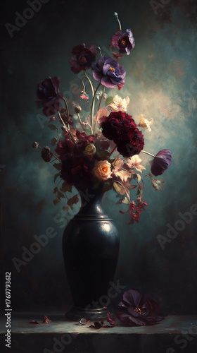 The Stillness of Withered Grace. Generative AI
