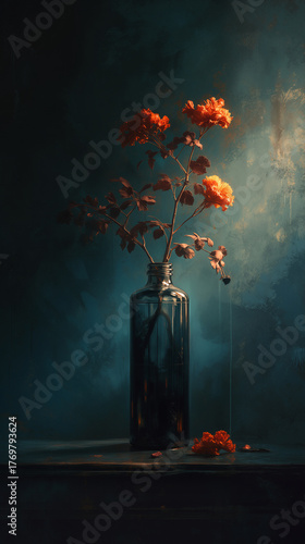 The Stillness of Withered Grace. Generative AI
