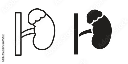 Adrenal gland icon. Symbol, logo illustration. graphic icon set