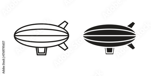 Airship icon. Symbol, logo illustration. graphic icon set