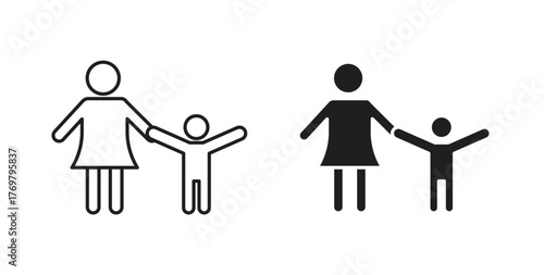 Baby sitter icon. Symbol, logo illustration. graphic icon set