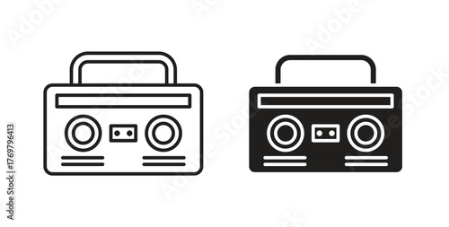 Boombox icon. Symbol, logo illustration. graphic icon set