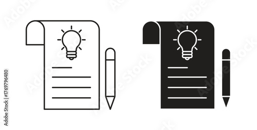 Briefing icon. Symbol, logo illustration. graphic icon set