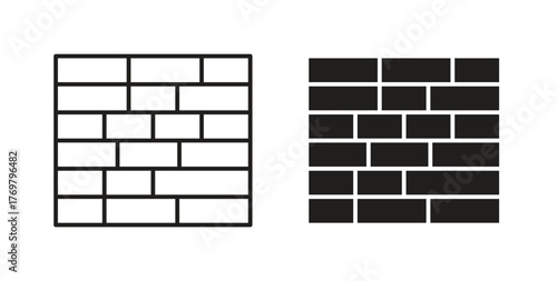 Brickwall icon. Symbol, logo illustration. graphic icon set