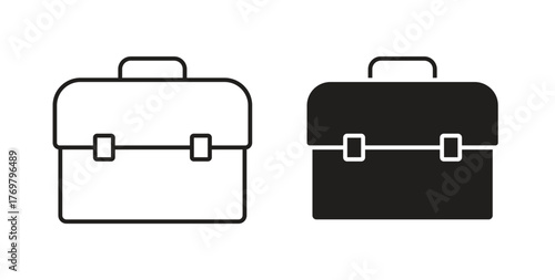Briefcase icon. Symbol, logo illustration. graphic icon set