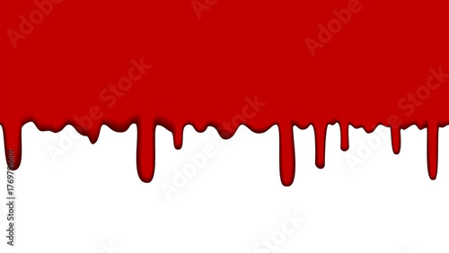 Red Dripping Paint Blood Vector Illustration