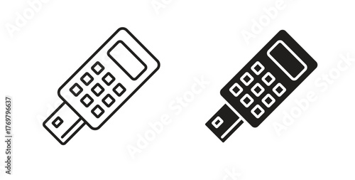 Card machine icon. Symbol, logo illustration. graphic icon set