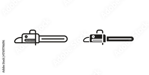 Chainsaw icon. Symbol, logo illustration. graphic icon set