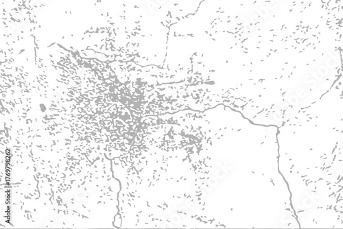 Abstract gray grunge background with dust, scratches, and grainy noise texture. Rough plaster surface with dry brush effect. Vector illustration.