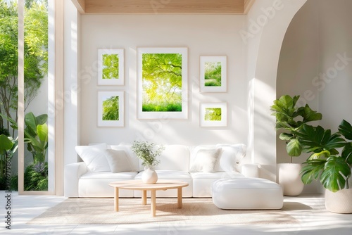 Rustic English cottage interior featuring wall to wall art collection