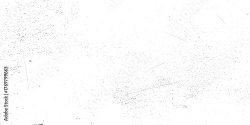 Gray distressed texture overlay with dust, scratches, and stains. Vintage grunge background for aged, weathered design effect. Vector illustration.