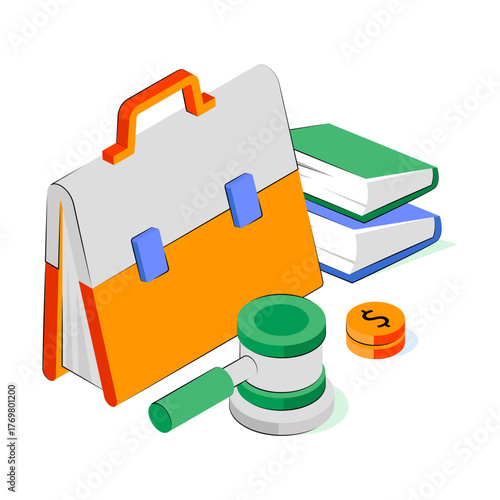 A premium download illustration of business law