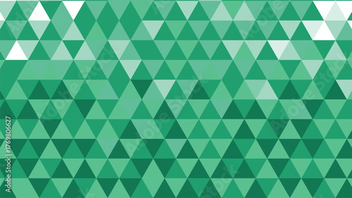 Seamless Monochromatic Green Geometric Triangle Pattern Background For Environmental Website Design And Digital Art