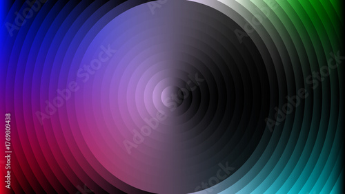 Abstract colorful vector background illustration with a dark blue spiral motion tunnel pattern of light waves and dynamic lines