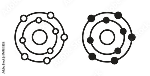 Antioxidant icons with simple flat and thin stroke style