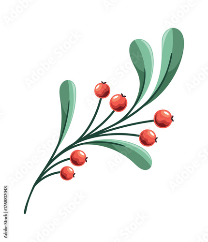 Rowanberry bunch tree branch decoration