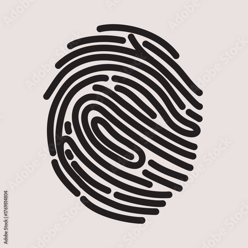 Vector illustration of fingerprint symbolizing personal identity, security, and technology.
