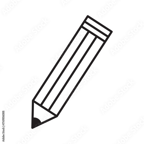 Pencil icon vector illustration.
