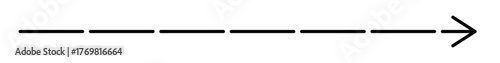 Long forward dashed line arrow icon