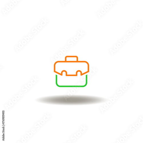 Vector illustration of briefcase. Symbol of work.
