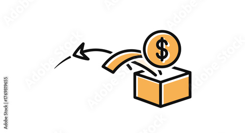 Profitable business icon collection set, featuring profit, revenue, income, sales, margin, cash flow, capital, and asset icons. Simple line vector illustration representing financial growth and