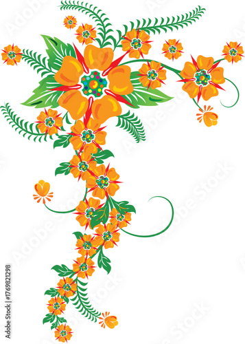 Background flower, elements for design, illustration