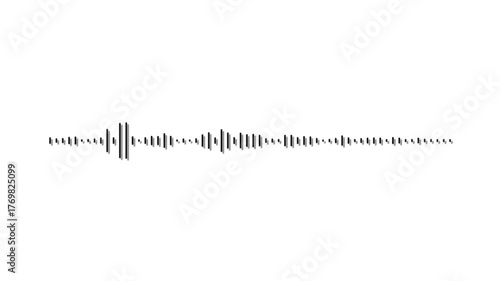 Sound wave animation black bars black background, Visualization sound graphic element. audio wave or frequency digital animation, podcast audio equipment
