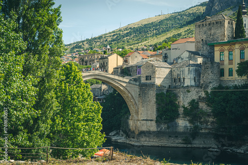 Schilderij op canvas UNESCO Landmark: Old Bridge of Mostar