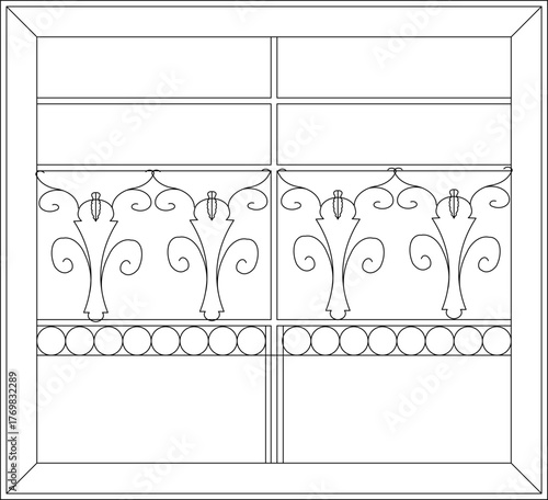 Seamless repeating Islamic geometric pattern featuring bold lines and eight-pointed star motifs. Excellent for architectural screens, stencils, or digital tiling backgrounds.