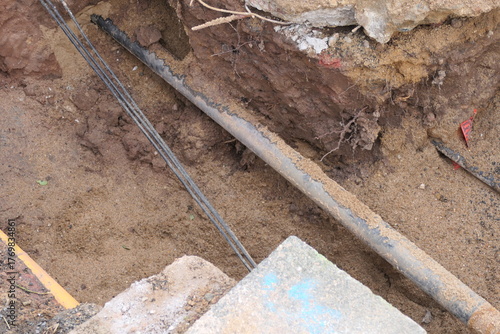 Bauarbeiten an einer Strasse