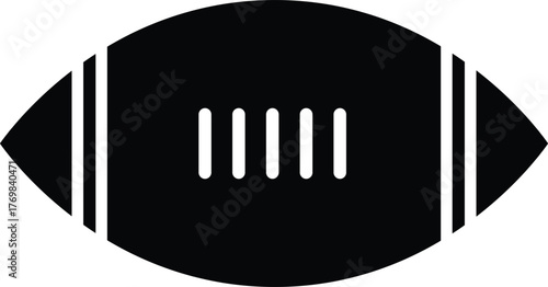 Football clip art design on plain white transparent isolated background for card, shirt, hoodie, sweatshirt, apparel, card, tag, mug, icon, poster or badge, tailgates and touchdowns