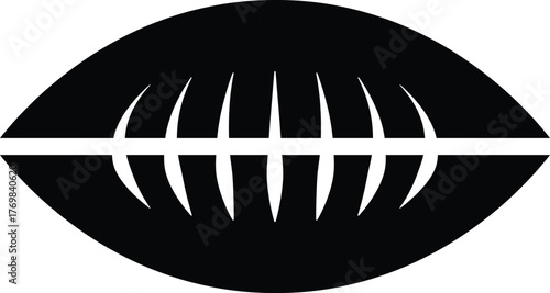 Football clip art design on plain white transparent isolated background for card, shirt, hoodie, sweatshirt, apparel, card, tag, mug, icon, poster or badge, tailgates and touchdowns