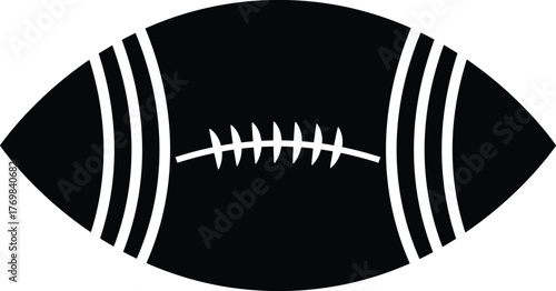 Football clip art design on plain white transparent isolated background for card, shirt, hoodie, sweatshirt, apparel, card, tag, mug, icon, poster or badge, tailgates and touchdowns