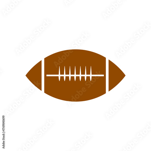 Football clip art design on plain white transparent isolated background for card, shirt, hoodie, sweatshirt, apparel, card, tag, mug, icon, poster or badge, tailgates and touchdowns