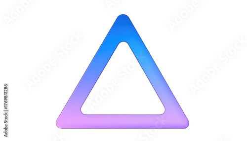 Free Download A gradient colored, triangular frame with white center on a black background, with rounded corners and faint glow - GFXLoad
