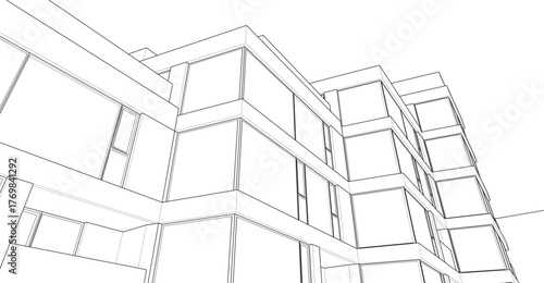 Architecture building abstract vector illustration
