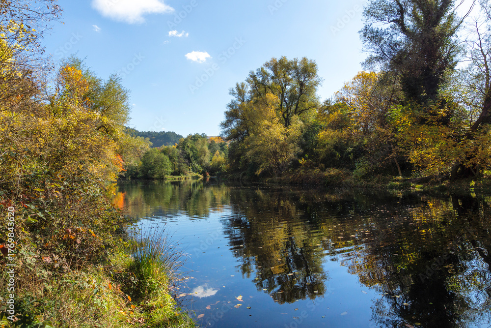 Fototapeta premium Autumn Landscape of Iskar River, Bulgaria