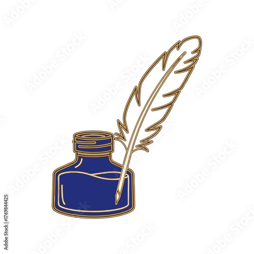  Gilded Quill and Ink, Enamel Holiday Lettering