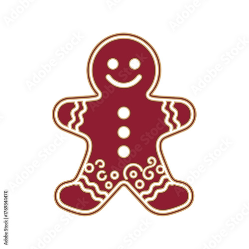 Gilded Gingerbread Cookie, Enamel Style Treat
