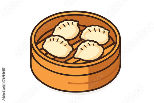 Dumplings served in a bamboo steamer basket dumpling steamer basket