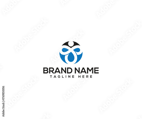 Abstract Emblem: A sleek, modern emblem, using geometric shapes to convey balance and connection, ideal for businesses.