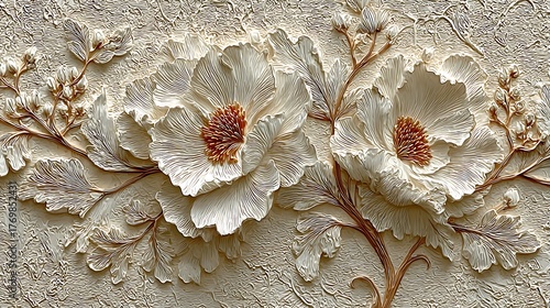 Elegant paper floral wall art high resolution picture