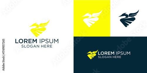 Stunning logo design featuring a dynamic phoenix emblem, perfect for branding, startups, and creative companies looking for a modern and powerful visual identity solution