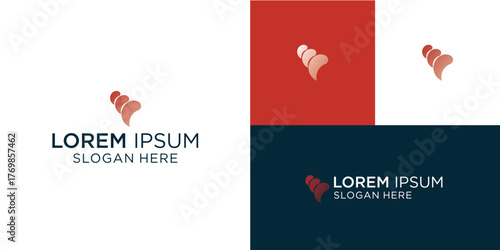 Dynamic abstract logo design for innovative brands featuring modern geometric shapes and vibrant coral color palette perfect for startups, tech firms and creative agencies seeking memorable branding